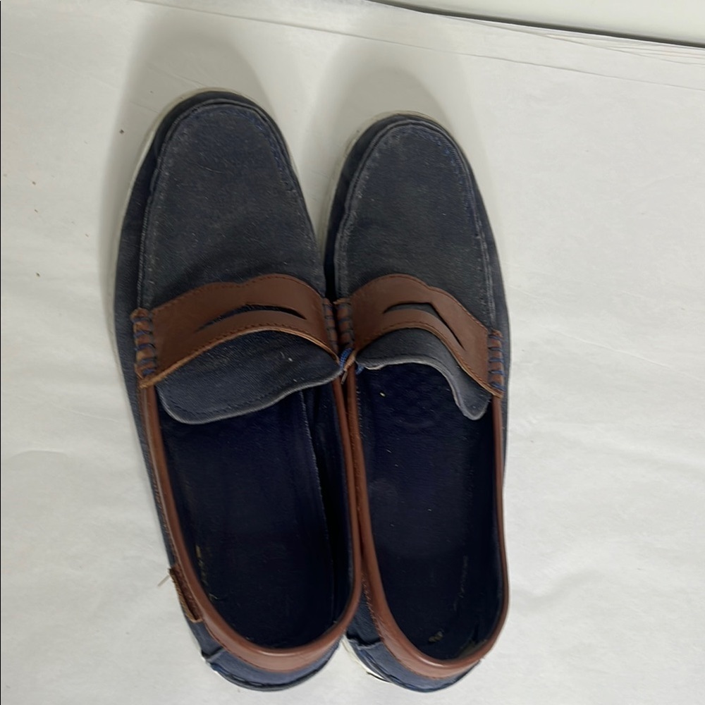 Cole Haan Size 10.5 Men's Navy and Brown Loafers - Picture 3 of 3